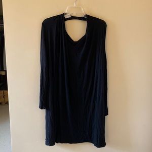 Black long sleeve shift dress